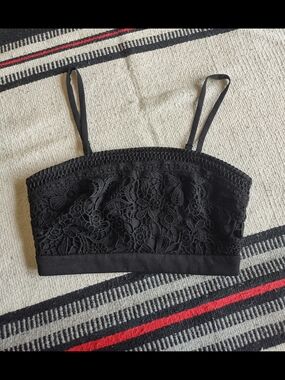 Forever 21 Black Floral Lace Bralette